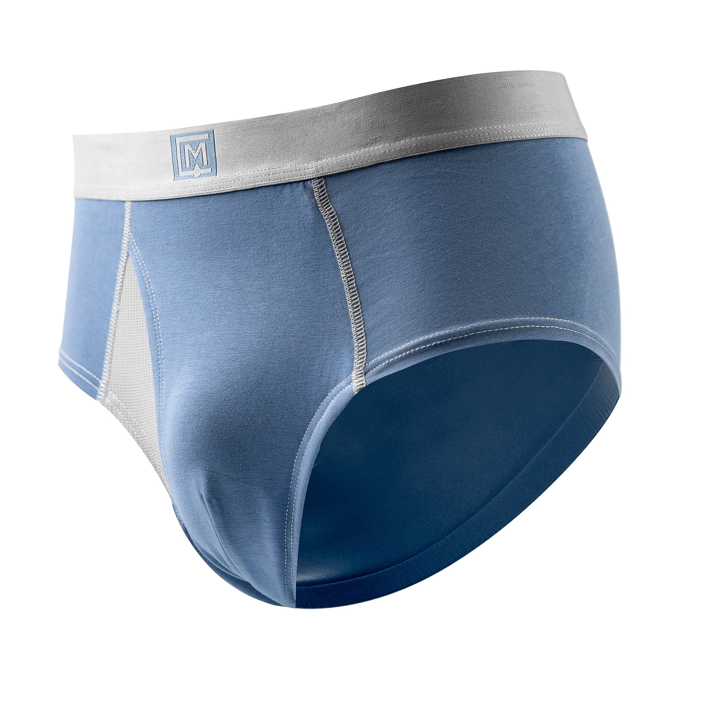 Blue briefs product shot